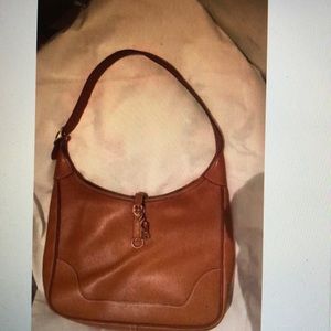 Hermes camel clemence handbag